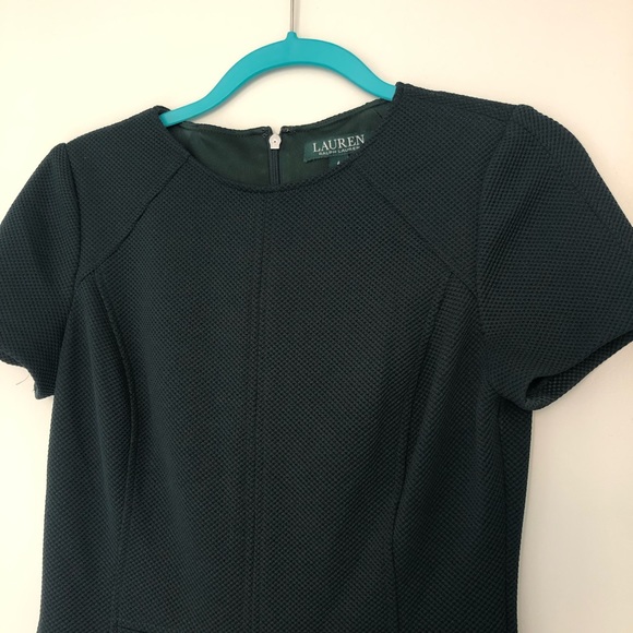 Dark Green Ralph Lauren Short Sleeve Knee Length Dress - Size 4 - Picture 3 of 13